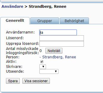 Behörigheten för att rensa kpplas inte på med autmatik på användare utan behörig administratör