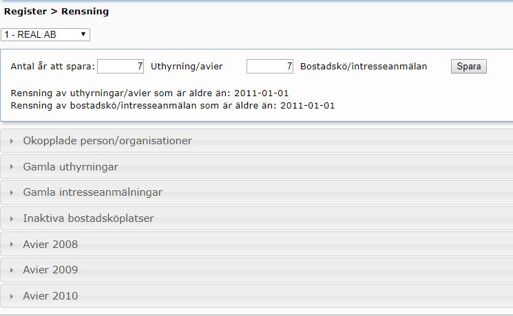 Första gången man går in så står det 7 år sm idag är enligt bkföringslagen, men kan ändras.