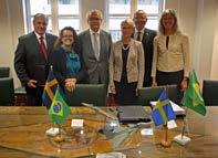 Jaguaribe (Brazilian Ambassador to the UK), Catrin Fransson (VD SEK), Håkan Buskhe (VD Saab) och Karin Apelman (GD EKN).