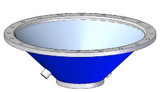 FLUIDISERINGSKON SFK2-600 TS02-002 Funktion Fluidkonen är ett pneumatiskt silotömningshjälpmedel för att öka utmatningssäkerheten ur behållare av olika slag.