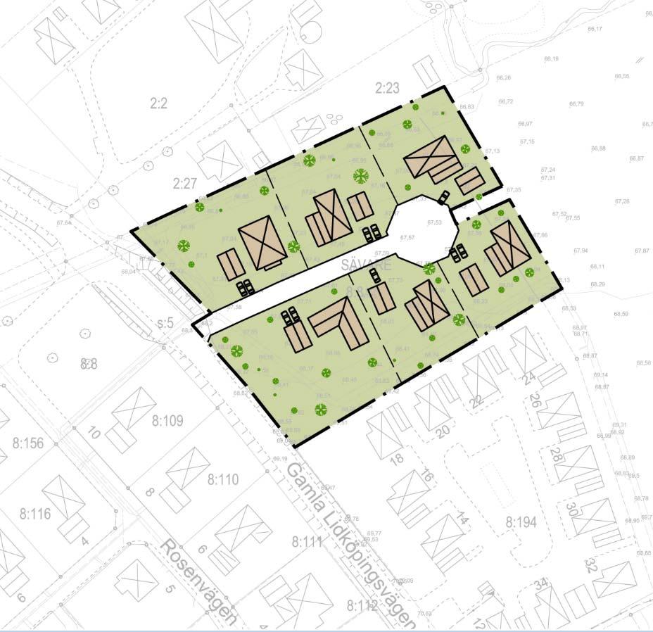 Sävare (Vinninga) 6 nya tomter Plan antagen Infrastruktur