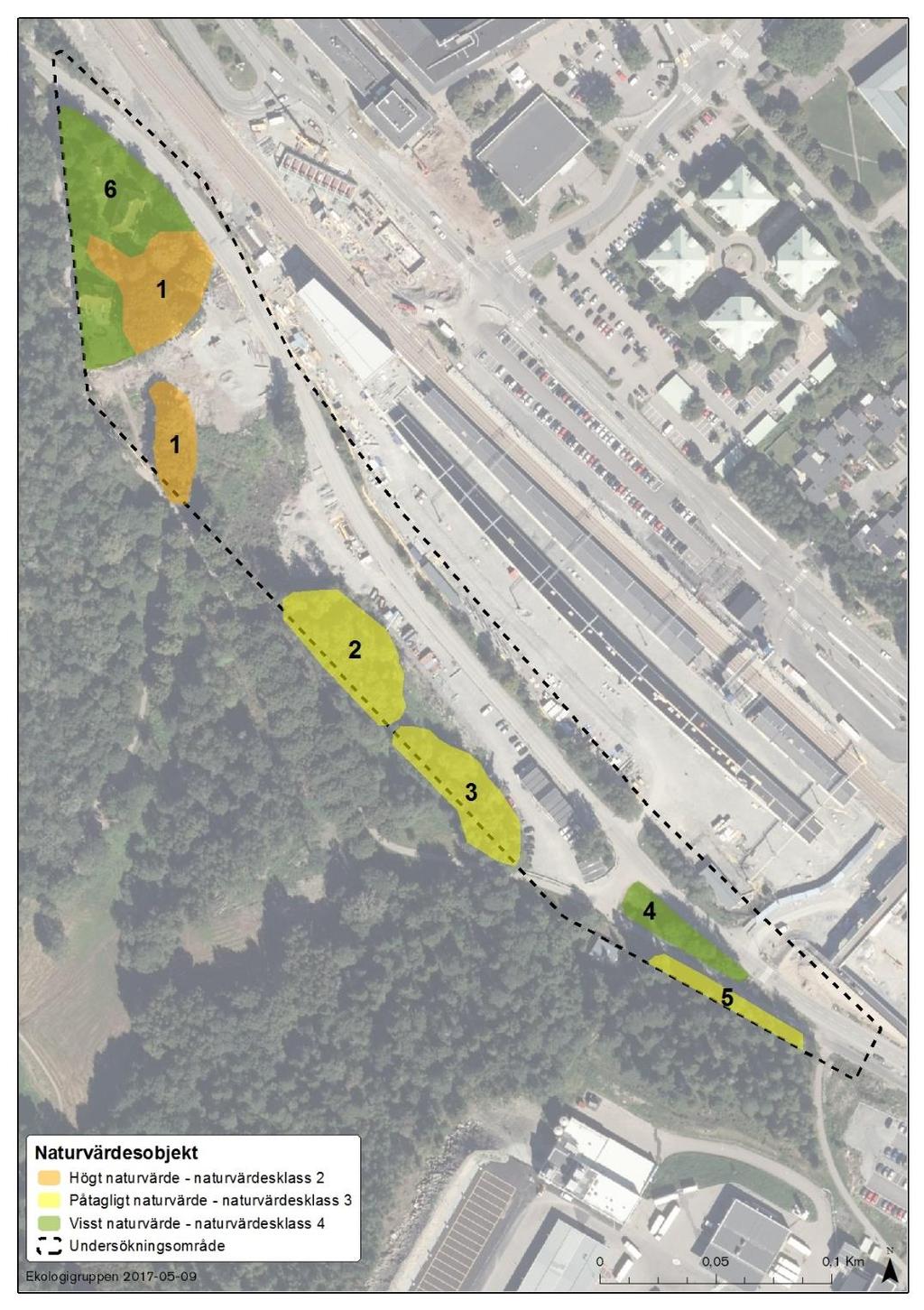 Naturvärdesbedömning Ersätt Ersätt med med sidhuvud Sammanfattning Uppdraget syftar till att bedöma naturvärden och förutsättningar för groddjur i ett område som ligger intill Kallhäll station i