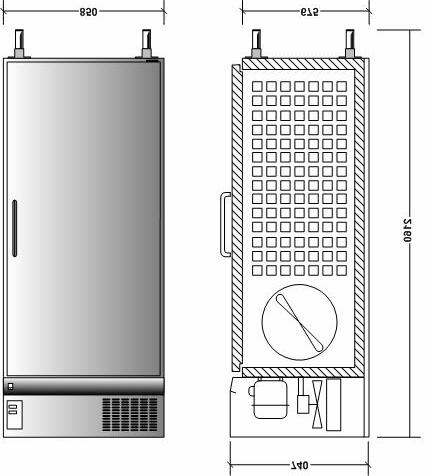 PRODUKTBLADCQ850 CQ850X BLASTCHILLER 3645 KG 20010927 MODELL CQ850 CQ850X Bredd 850 mm 850 mm Nettovolym 480 L 480 L Nedkylningskapacitet Från +70 till +3 C på 90 min Nedkylningskapacitet Från +60