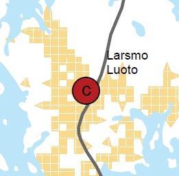 1-14 vara högst 5000 v-m². Bild 8. Utdrag ur landskapsplanens etapplan 1.