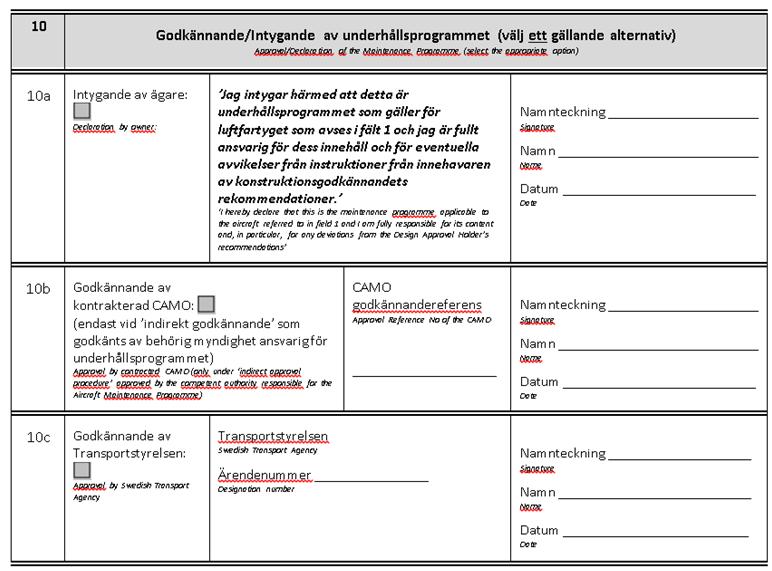 Allmänt om EASA AMP mall Vem