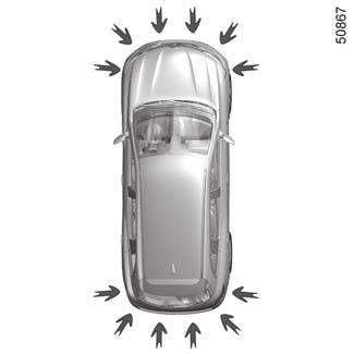 Parkeringsassistans (1/6) 2 Titta åt alla håll Välj blinkers 3 1 Denna funktion hjälper dig när du ska parkera. Ta bort händerna från ratten. Det enda du kontrollerar är pedalerna och växelspaken.