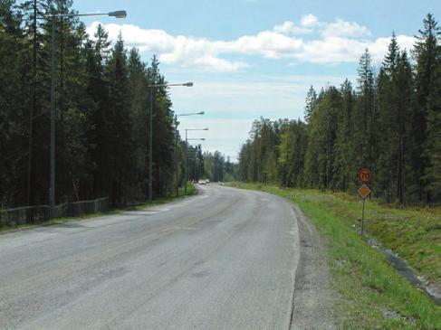 Bilden visar anslutningen till fritidsområdet i Nydala.