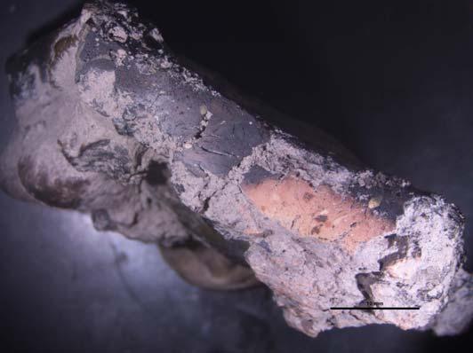 Teknisk keramik Resultat av mikroskopering Mikroskoperingen av de polerade ytorna visade på att provmaterialet omfattar minst tre olika leror.