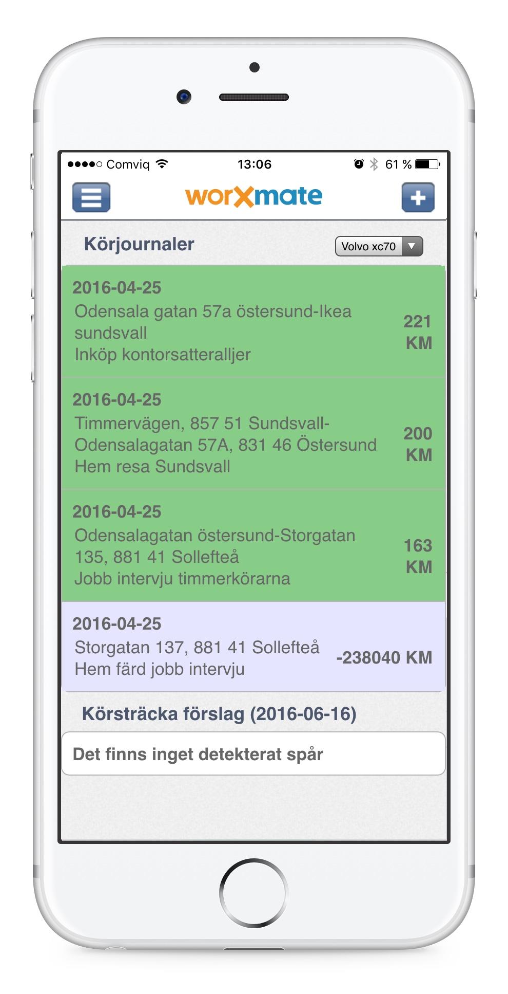 Körjournal Vår smarta positionering har flera praktiska