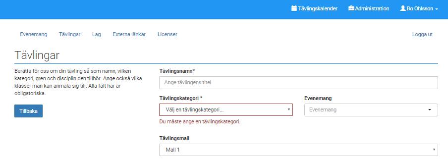 Då följer viss information med från evenemanget.