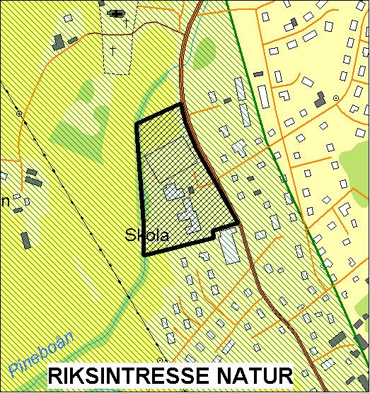 Riksintressen Planområdet ligger inom område med riksintresse för natur och för kultur.