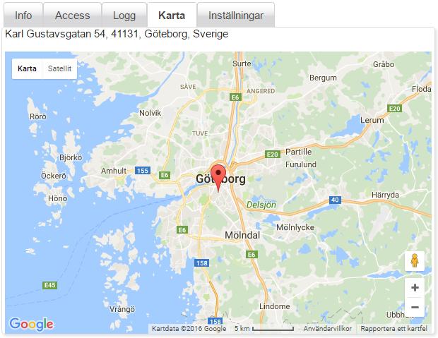 Nummer som ringt in och som inte finns med i accesslistan, presenteras med nummer istället för namn i listan.