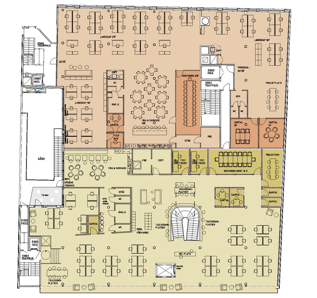 60 kvm på bottenplan ca 604 kvm ca