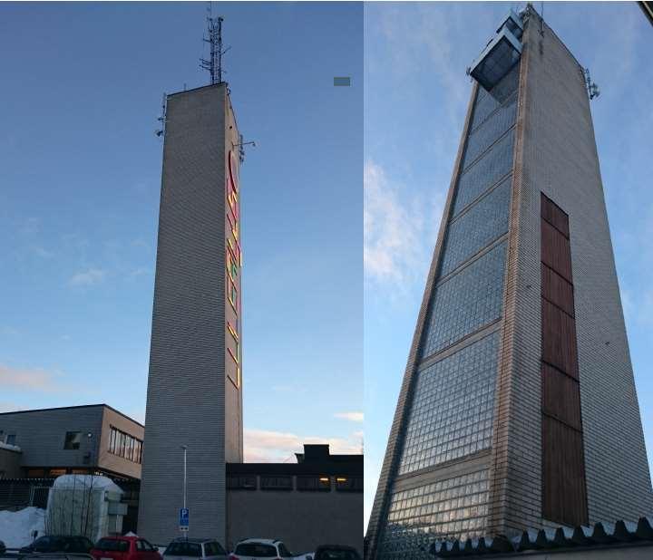 7 4.5 Niovånings betonghus i Luleå Som en intressant byggnad valdes ett torn för torkning av brandslangar vid Luleå Räddningstjänsts anläggning i centrala Luleå.