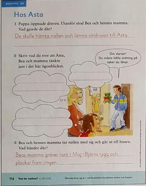som ingår i de moment som ska behandlas i kapitlet.