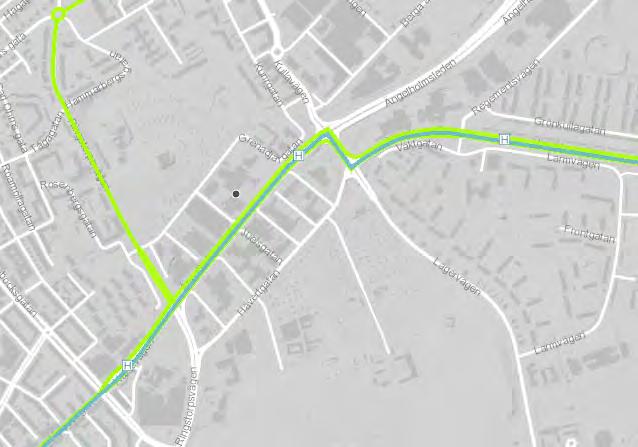 Bebyggelse Inom fastigheten står en byggnad som idag används för gym och kontorsverksamhet samt en outnyttjad lagerlokal.