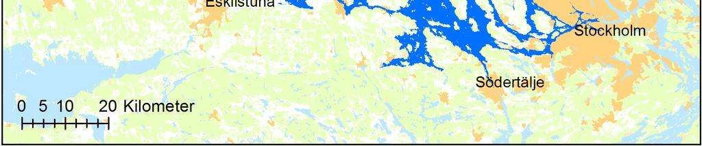 I området runt Mälaren, som ofta kallas för Mälardalen (Nationalencyklopedin, 2016a), ligger ett flertal större orter, se figur 1.