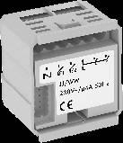 Elektroniska kopplingsenheter för modul 45 RE-UW 1 Reläinsats, 1 modul, växelkontakt 1 4,640 6117 66 2 Reläinsats med växelkontakt, med anknytningsingång, 10 A, 230 V AC, passar för överdelar till