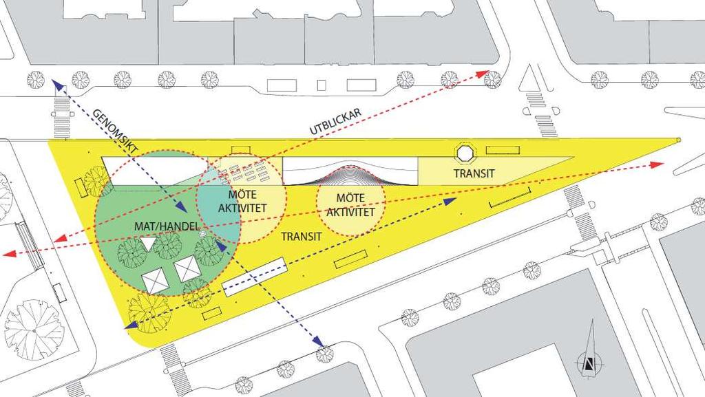 Konceptdiagram för Odenplans ytor,