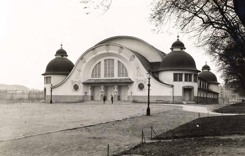 Konserthuset på Heden var ett lågbudgetbygge i trä från 1905, i glada böljande vita linjer som påminde lite om ett cirkustält.