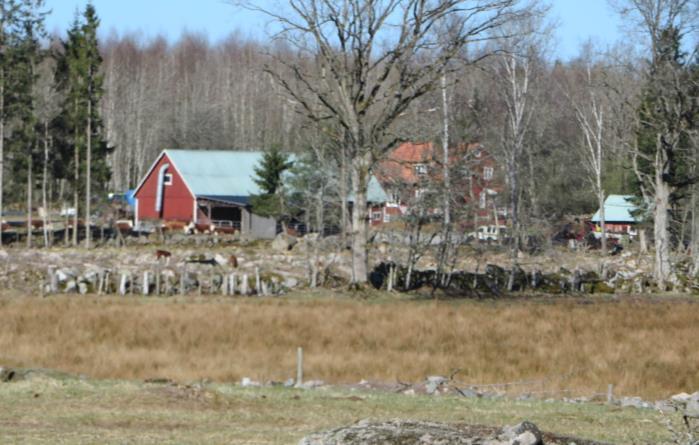 Ladugården är idag raserad och bostadshuset i