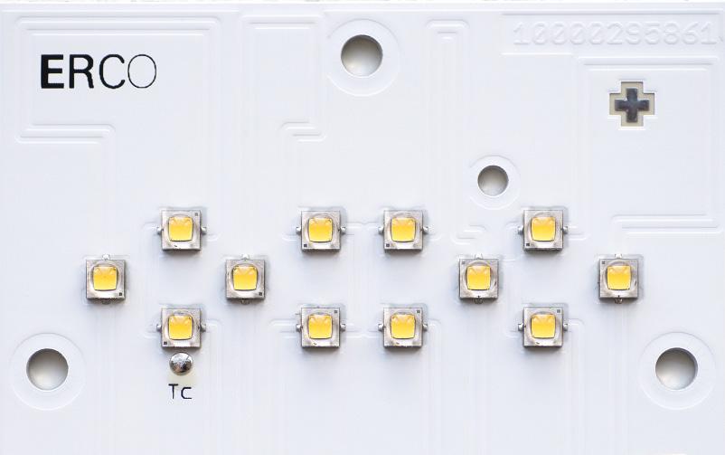 Tekniska data ERCO använder som regel samma High-power LED för hela sitt produktprogram. För användaren medför detta en enorm fördel i och med att ljuskvaliteten alltid håller samma höga nivå.