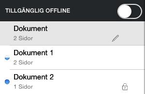 8 Läsindikator Framför varje ärende och dokument finns en blå ring det är en så kallad läsindikator.