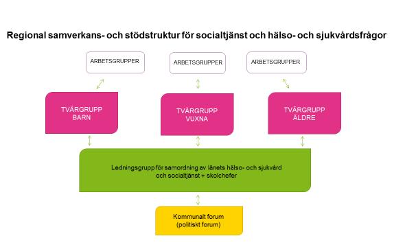 1.2 Regionalt I Kronobergs län finns en regional samverkans- och stödstruktur för socialtjänst och hälsooch sjukvårdsfrågor sedan 2011.