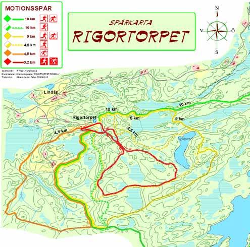 Spåren vid Rigortorpet. Gulvita rundan 4,5 km. Den här decemberdagen gick färden ned till IF Rigors klubbstuga Rigortorpet nordöst om Kungsbacka.