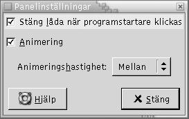 Alternativ Program Kör i terminal Funktion Ange programmet som ska associeras med tjänsten. Ange kommandot för att starta programmet i det här fältet.