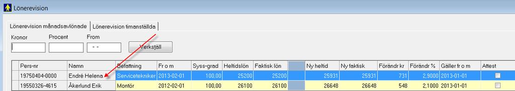 Välj mellan att skapa en Detaljerad lista, vilken specificerar varje anställds uppgifter för sig samt presenterar en sammanställning eller en Översiktlig lista som enbart redovisar sammanställningen.