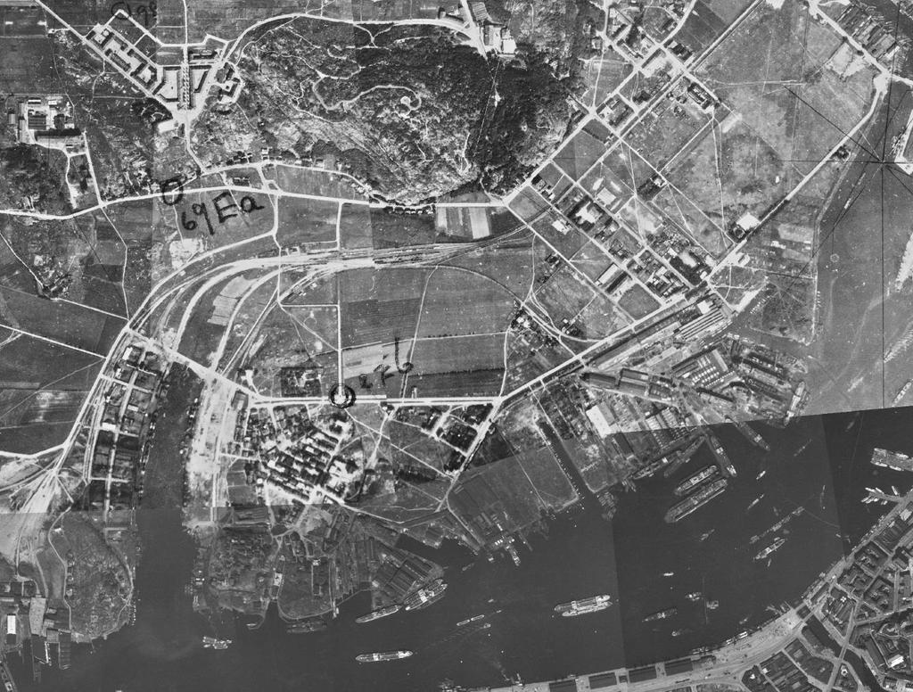 Flygfoto från 1931 visar