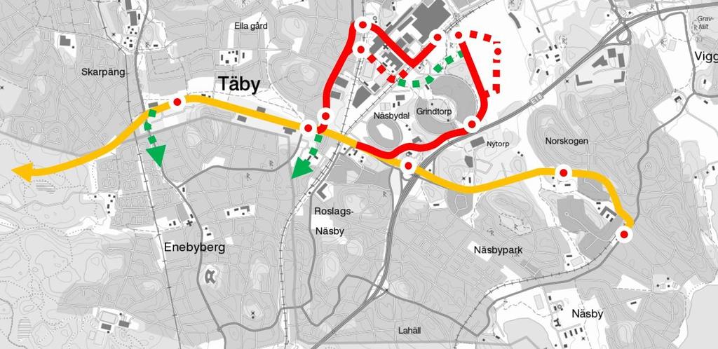 Täby kommun Spårvägssträckning