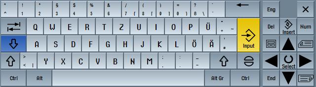 HT 8 14.5 Kalibrera Touch Panel Speciella tangenter på det virtuella tangentbordet 1 2 3 4 Tangent "Tilde" Kopplar i en numerisk inmatningsruta om förtecknet. Fogar i en textinmatningsruta (t. ex.