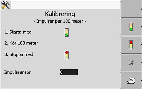 8 Applikation Tractor-ECU Konfigurera en fordonsprofils parameter Om du känner till antalet impulser för hastighetssensorn kan du även ange dessa manuellt.