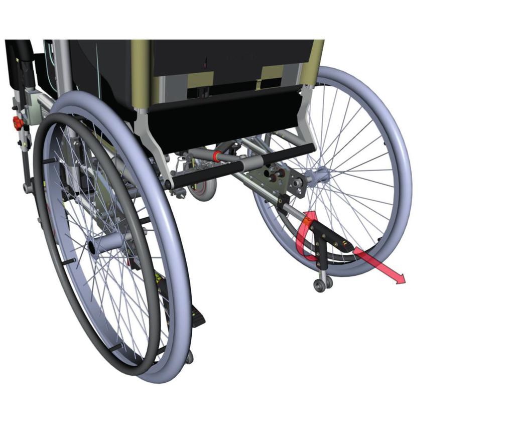 TIPPSKYDD Använd alltid tippskydd för att säkerställa en säker och stabil rullstol.