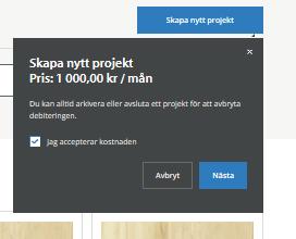 Starta ett projekt 1. Klicka på knappen mina projekt för att komma till en projektöversikt.