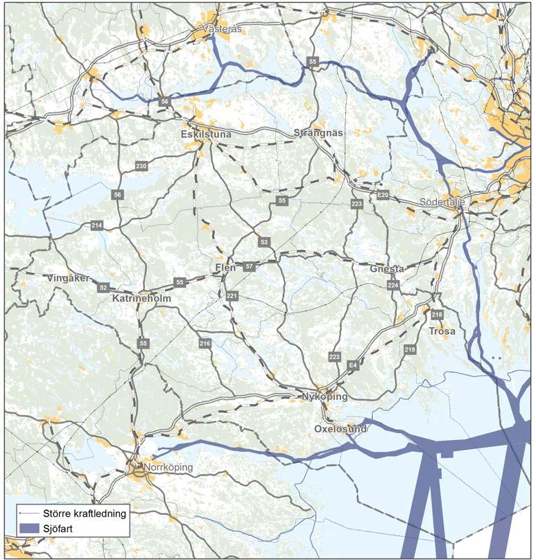 GOD BEBYGGD MILJÖ 13 Av länets nio kommuner har tre kommuner kuststräcka mot Östersjön, Trosa, Nyköping och Oxelösund. De tre kommunerna har sina kommuncentra vid Östersjön.