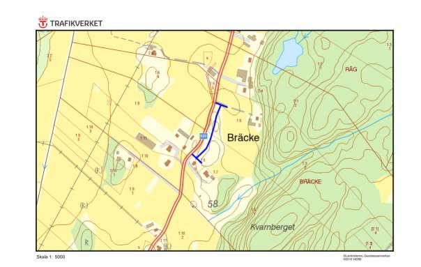 N 920, Bräcke, BRÄCKE Motivering: Sandig torrslänt med ängsflora och insektspotential. ID på översiktskarta 13 Vägnummer N 920 Namn Gammalt namn - Sida av vägen Bräcke, BRÄCKE Östra sidan.