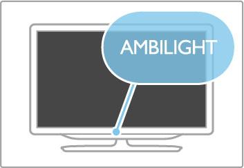 4.2 Ambilight Placering Så här får du den bästa effekten med Ambilight: Dämpa belysningen i rummet och ställ TV:n på ett avstånd av upp till 25 cm från väggen.