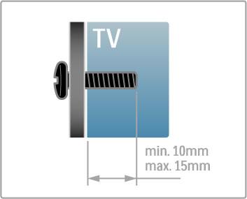 1.2 Installation Stativ eller väggmontering Högtalarna är inbyggda i TV-stativets fot. Du måste ansluta fotens kabel till TV:n för att få ljud.
