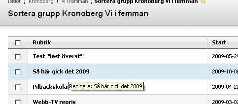 3: Klicka på den artikel du vill ändra 4: Gör de ändringar du ska göra, bland annat kan du lägga in bilder och resultat.