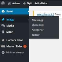 Arbetsgång för Webbredaktören Logga in på goteborgnu.se som webbred. Lösenordet finns i salarna.