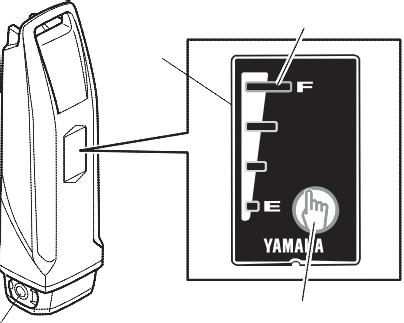 Batterikapacitetsindikator Batterikapacitetsindikatorknapp Uppladdningsdisplay Batteri har också en inbyggd dator som kan meddela dig om beräknad återstående batterikapacitet och förmodade fel av