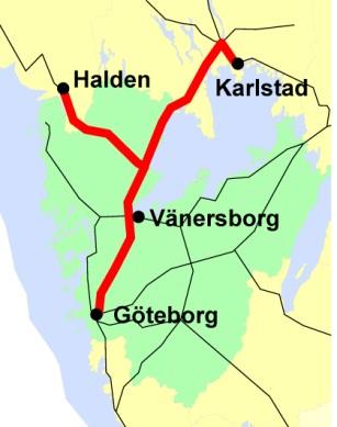 Norge-Vänerbanan: Oslo/Karlstad Göteborg Tågtrafiken Oslo-Göteborg bedrivs av NSB. Trafiken sker på kommersiell grund med ekonomiskt stöd av Västra Götalandsregionen.
