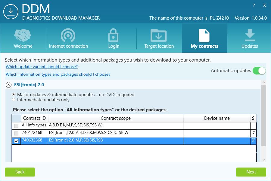 0 uppdaterad med den senaste utvecklingen komplicerad installation från DVD-skivor krävs inte längre. Onlineuppdateringar kommer att finnas tillgängliga från Diagnostics Download Manager (DDM).