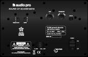 SVENSKA Fakta - Inbyggd trådlös mottagare - Ansluter automatisk till Audio Pro ljudnätverk - Trådlös full CD-kvalitétsöverföring - Räckvidd rum till rum: Upp till 20 meter - Samma