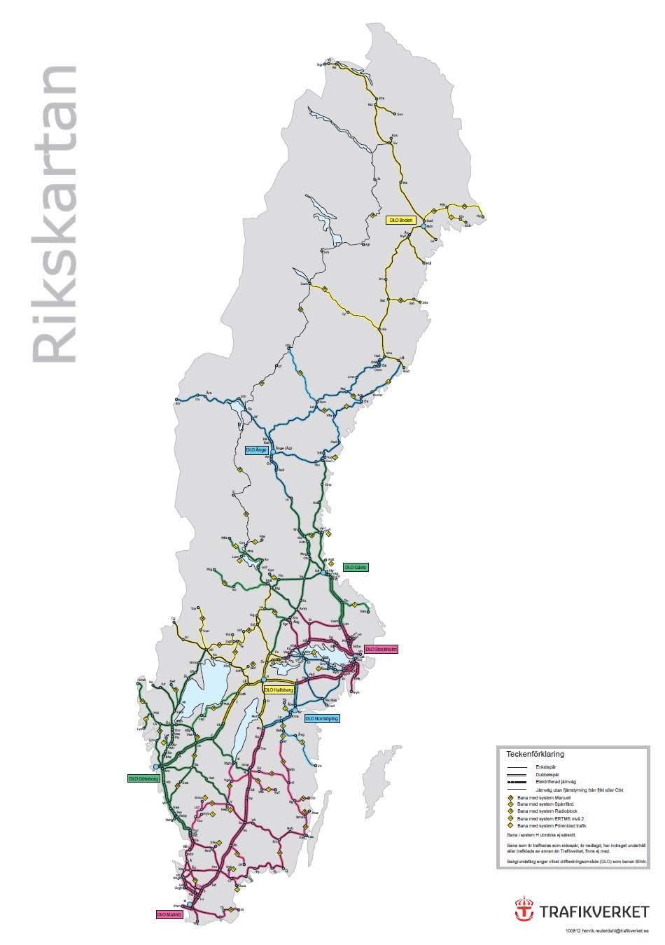 Bilaga A.1: Det statligt ägda järnvägsnätet Källa: Trafikverkets hemsida http://www.