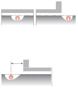 Marklutning 1:20 till min 3m från husvägg Figur 7 Figur 8 Singel 8-16 TehoDrain 100 mm 200 mm Rörets hjässa ska alltid ligga lägre än underkanten