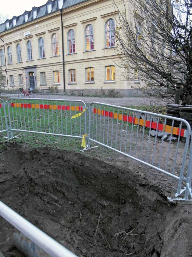 Figur 4. Schaktningen sedd från norr mot Kungsgatan 20.